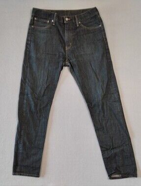 Levis 508 Regular Taper Fit Mens Dark Wash Blue Denim Jeans 33W 32L Pre-Loved